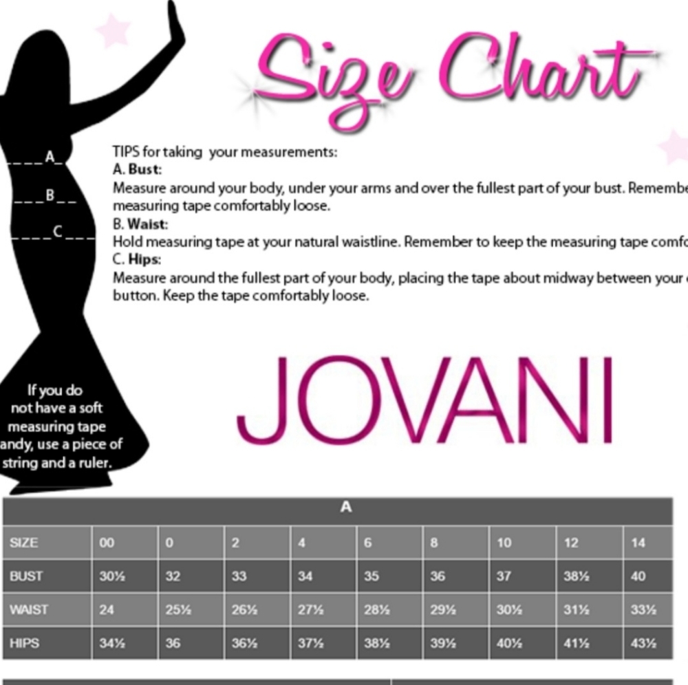 π Jovani Fit and Flare Black Cocktail Dress size 6 - Picture 8 of 9